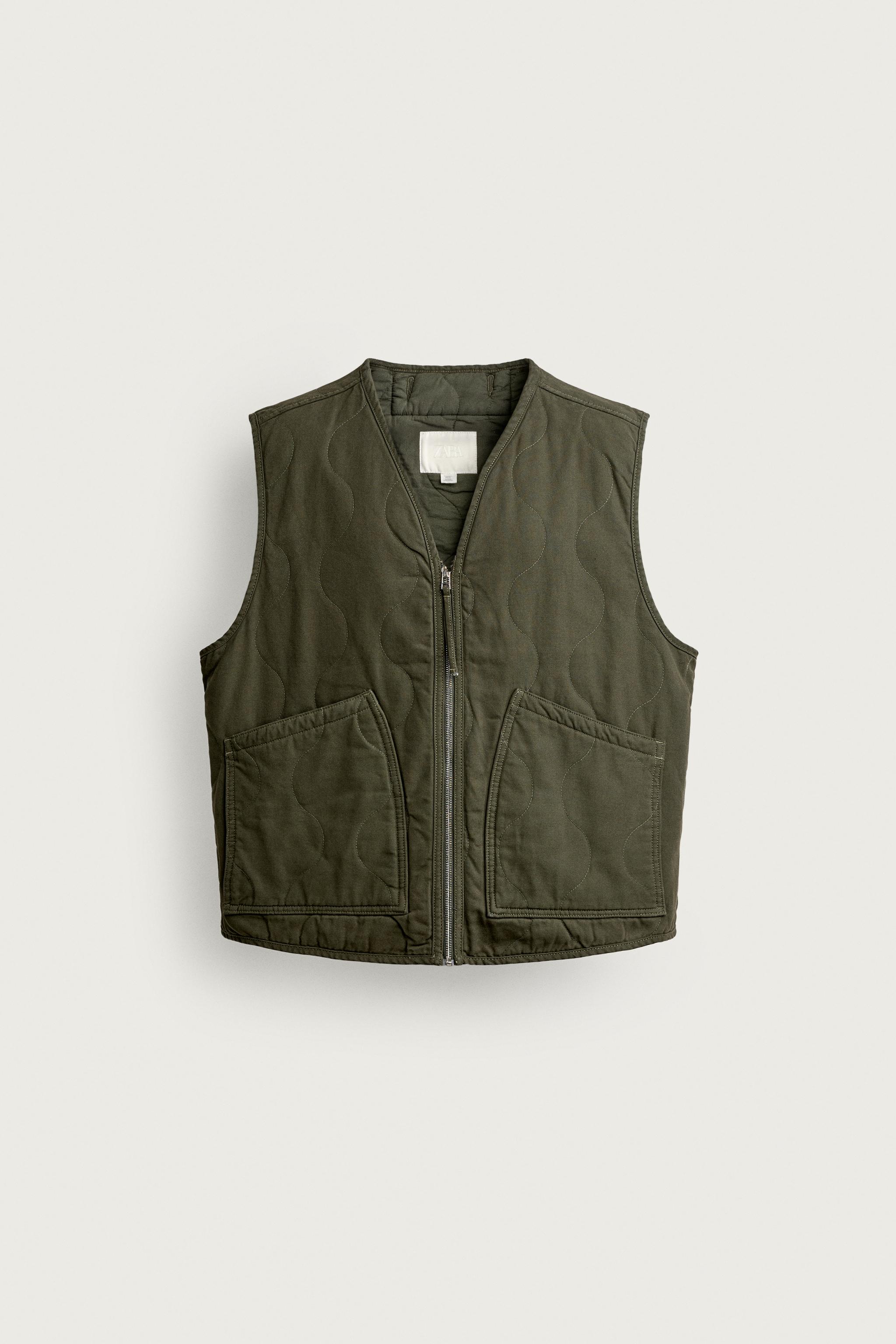 WASHED TOPSTITCHED VEST